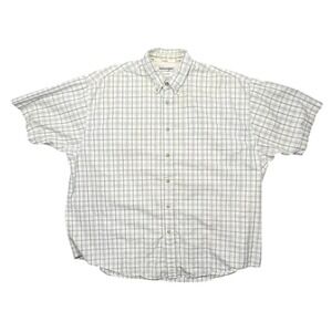 Wrangler Hero White Plaid Mens Short Sleeve Button Down Shirt 3XL
